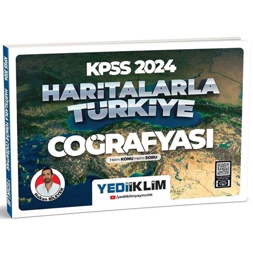 Yediiklim Yayınları 2024 KPSS Haritalarla Türkiye Coğrafyası Hem Konu Hem Soru